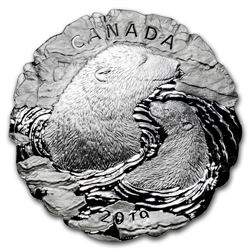 2019 Canada 5 oz Silver Polar Bears: Mother and Cub