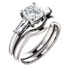 Image 4 : Natural 2.02 CTW Cushion Cut 3-Stone Diamond Ring 14KT White Gold