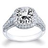 Image 1 : Natural 3.53 CTW Radiant Cut Diamond Engagement Ring 14KT White Gold