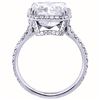 Image 3 : Natural 3.12 CTW U-Setting Radiant Cut Halo Diamond Ring 18KT White Gold