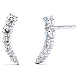 Natural 0.62 CTW Make-A-Wish Diamond Earrings 18KT White Gold