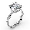 Image 1 : Natural 4.37 CTW Round Cut Diamond Infinity Engagement Ring 18KT White Gold
