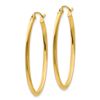 Image 2 : 14k 2 mm Oval Hoop Earrings