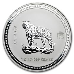 2010 Australia 1 kilo Silver Year of the Tiger BU (Series I)