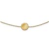 Image 1 : 14k Gold Brushed & Polished Diamond Cut Circle Necklace