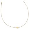 Image 2 : 14k Gold Brushed & Polished Diamond Cut Circle Necklace