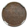 Image 2 : 1861 Chicago IL W.G. Peck Grocer Civil War Token MS-64 NGC (BN)