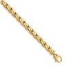 Image 1 : 14k Yellow Gold 5.85 mm Link Half Round Curb Bracelet - 7.5 in.