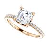 Image 3 : Natural 2.82 CTW Halo Asscher Cut Diamond Ring 14KT Rose Gold