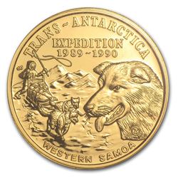 1988 Samoa Gold 50 Tala Antarctic Expedition (.2496 AGW)