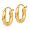 Image 2 : 14k Polished 14 mm Lightweight Round Hoop Earrings