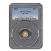Image 1 : 1875 Indian Round 25 cent Gold MS-65 PCGS (BG-847)