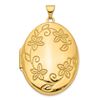 Image 1 : 14k Yellow Gold 33 mm Oval Locket Pendant