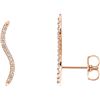 Image 3 : Natural 0.17 CTW Sway With Me Diamond Earrings 18KT Rose Gold