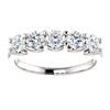 Image 4 : Natural 1.02 CTW Round Cut 5-Stone Diamond Ring 18KT White Gold