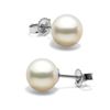 Image 1 : White Freshwater Pearl Earrings, 7.5-8.0mm