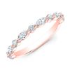 Image 1 : Natural 0.52 CTW Wonderland Diamond Ring 18KT Rose Gold