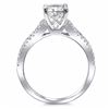 Image 3 : Natural 2.88 CTW Radiant Cut Loop Shank Diamond Engagement Ring 18KT White Gold