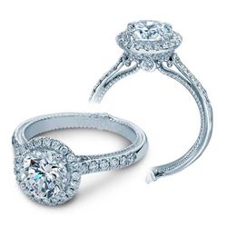 Natural 3.67 CTW Diamond Engagement Halo Ring 18KT White Gold