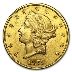 1879-S $20 Liberty Gold Double Eagle AU