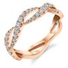 Image 1 : Natural 0.35 CTW Stackable Diamond Waves Infinity Ring 14KT Rose Gold