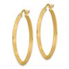 Image 2 : 14k Yellow Gold Polished Diamond-Cut Hoop Earrings - 20 mm