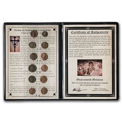 Roman Bronze 12-Coin Collection Rise of Christianity