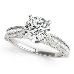 Natural 0.75 ctw Diamond Antique Ring 14k White Gold