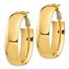 Image 2 : 14k Yellow Gold Omega Back Oval Hoop Earrings - 10x24 mm
