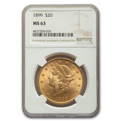 1899 $20 Liberty Gold Double Eagle MS-63 NGC