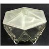 Image 1 : MODERNE Green Frosted and Crystal Powder Jar #1503677