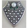 Image 1 : ART DECO Japanese Sterling & Pearl Dress Clip #1515588