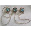 Image 1 : VICTORIAN 14k Gold & Turquoise Studs #1515601