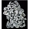 Image 1 : Large Sterling Floral Pin - CINI, c. 1940s #1515618