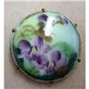 Image 1 : VICTORIAN HAND PAINTED PORCELAIN BROOCH #1515656