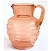 Image 1 : Pink Depression Glass Art Deco Water Pitcher #1515950