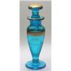 Blue & Gold Depression Glass Perfume Bottle #1516144