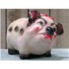 Image 1 : Chalkware Pig with Red Bow Bank #1516500