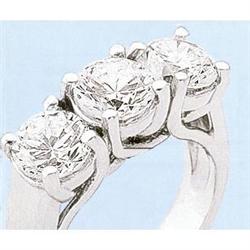 ENGAGEMENT RING THREE STONE 3 ct DIAMOND bridal#1516634