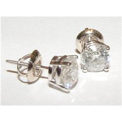 4.02 CARATS ROUND DIAMOND platinum STUD #1516637