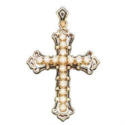 4 carat G VS1 natural diamonds cross pendant  #1516642