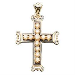 3 carat G VS1 real diamond cross pendant #1516644