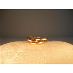 Estate 14K WG Pink Gold Tri-Color Rolling Ring #1527854