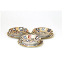 6 Japanese Fukagawa Koransha Imari Bowl & Plate#1527962