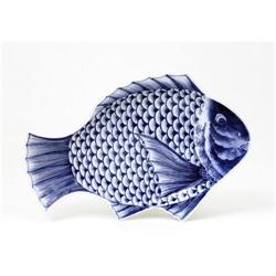 Old Japanese Blue & White Imari Fish Plate #1527970