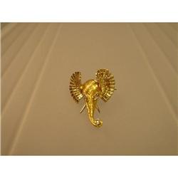 Brooch  Elephant  18ct. Gold  &  Diamond  #1539144