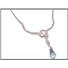 Image 1 : AQUAMARINE COLOR NATURAL TOPAZ DIAMOND NECKLACE#1539200