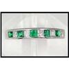 Image 1 : VERY FINE COLOR EMERALD DIAMOND HALF ETERNITY #1539245