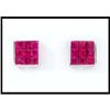 Image 1 : Invisible Set Ruby Earrings(price was $1,350) #1539248