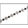 Image 1 : 18K WHITE GOLD DIAMOND ONYX BRACELET  WAS #1539253